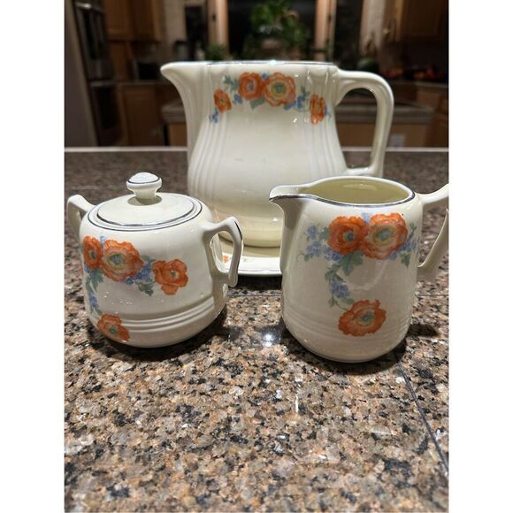 Vintage Halls China The Orange Poppy line - Picture 1 of 11